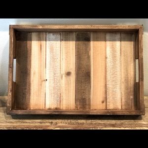 Natural wood pallet tray